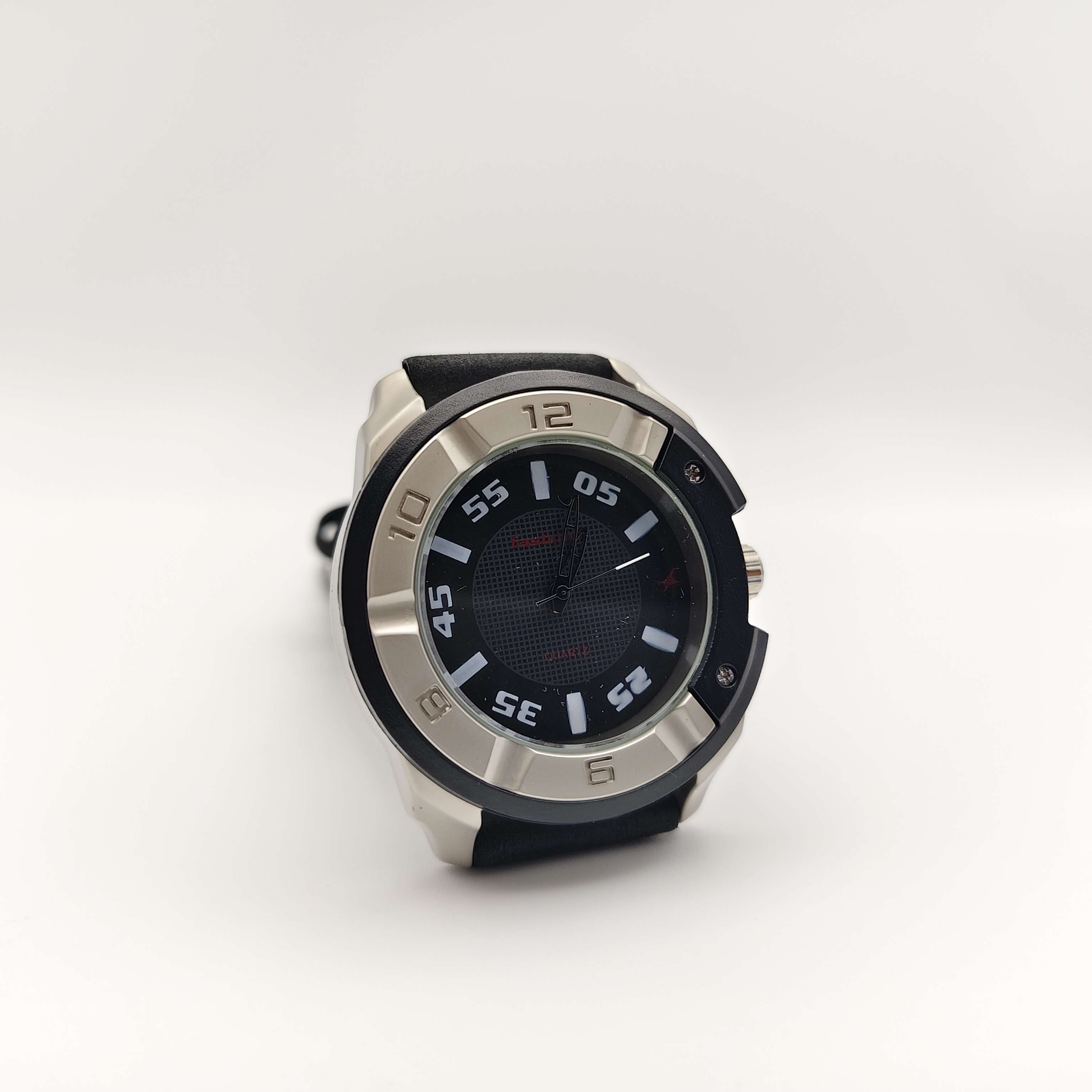 Fastrack Quartz Black Dial Sports Watch for Men with Rotating-Style Bezel