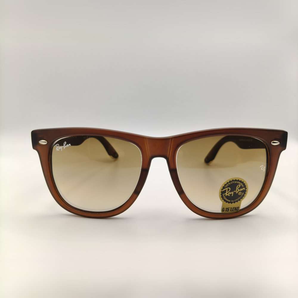 Ray-Ban Wayfarer Style Sunglasses - Matte Brown Frame with Gradient Brown Lens
